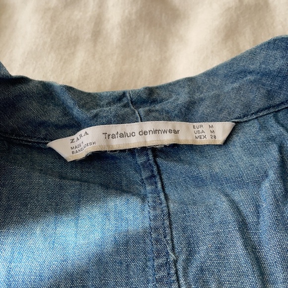 SOLD - NEW ZARA denim shirt dress - Picture 4 of 4